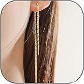 Gold Drop Long Chain Earrings Gold Threader Earrings Silver Tassel Earring Prom Ear Jewelry