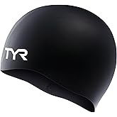 TYR Silicone Swim Cap for Men and Women &ndash; Wrinkle-Free, Durable &amp; Tear Resistant, Low Drag Training &amp; Competition Cap