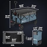 Sekey 200L Folding Festival Trolley, All-Terrain Wheels, 150KG Capacity view 7