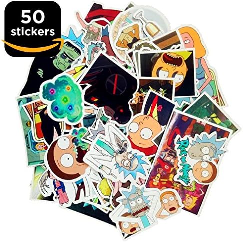 GooGo Rick and Morty Stickers [50Pcs] Laptop Stickers Bomb Decal For Snowboard Laptop Luggage Car Fridge DIY Styling Vinyl Home Decor