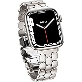 ELECTIM Compatible with Apple Watch Bands for Women 38mm 40mm 41mm 42mm, Stainless Steel Clasp Luxury Dressy Metal Band for iWatch Series 11/10/9/8/7/6/5/4/3/2/1/SE3/SE2/SE