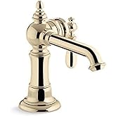 Kohler 72762-9M-AF Artifacts® Single-Handle Bathroom Sink Faucet, 1.2 gpm, Vibrant French Gold