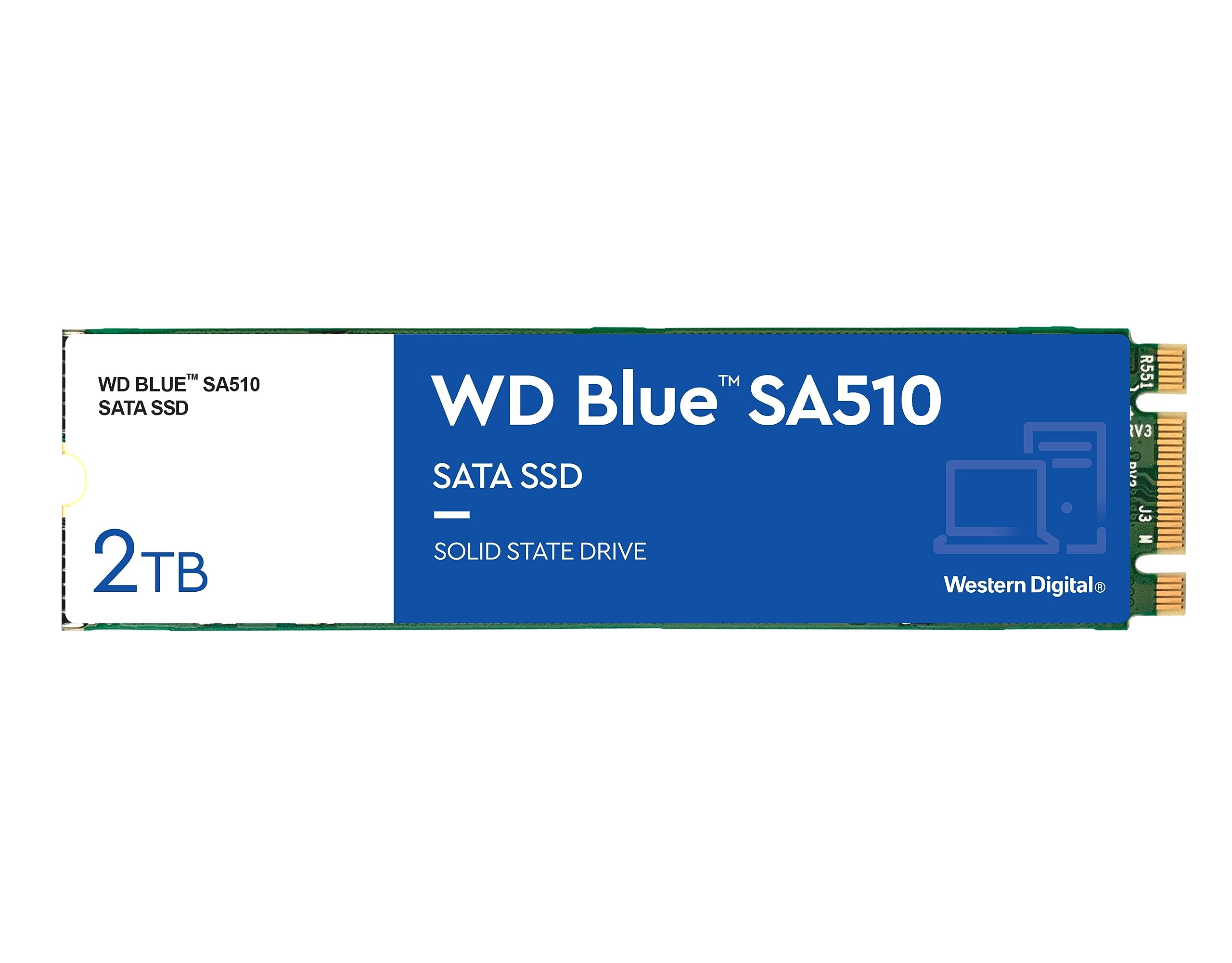 WD Blue SA510 2 TB, M.2 SATA SSD, up to 560 MB/s, Includes Acronis True Image for Western Digital, Disk & Cloning Migration, Flexible backup & recovery, ransomware protection