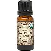 US Organic 100% Pure Frankincense Essential Oil, USDA Certified Organic, Steam Distilled, Boswellia serrata, Sourced from India, Topically or in Diffuser, Perfect for Aging Skin, All skin type (10 ml)