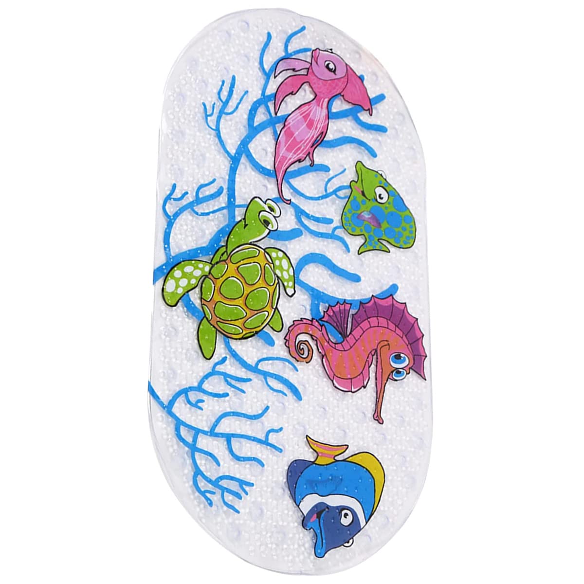Kids Bath Mat Non-Slip Turtle Shower Mat Anti-Bacterial Shower Tub Mat Coloured Bathtub mat anti mould for Babies and Children Bahroom Cute Animals Pattern