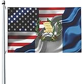 American Usa Guatemalan Guatemala Flag 3x5 Ft Outdoor Double-Sided Printed Decoration Banner Brass Grommets Polyester National Flags For Outside No Flagpole