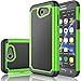 Tekcoo J3 Emerge/J3 Prim Case,Tekcoo Galaxy J3 Luna Pro/J3 Mission/J3 Eclipse/Amp Prim 2/Express Prim 2 Case,[Tmajor] Shock Absorbing [Green] Rubber Plastic Sturdy Hard Cover