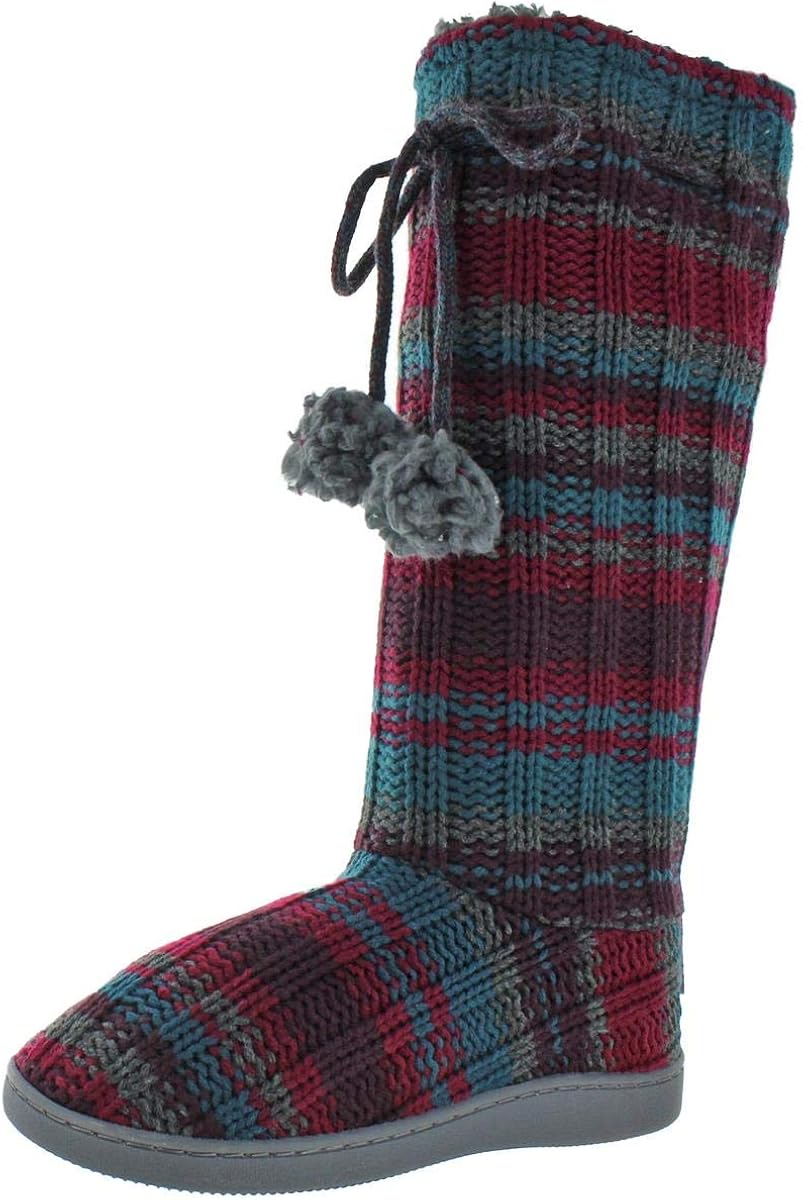 MUK LUKS Women's Gloria Tall Slippers, Purple, Large M US Amazon.co.uk