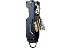 MINBERAND Key Organizer Compact Key Holder Metal Key Chain Minimalist key case key holder for keychain Secures 1-5 Keys