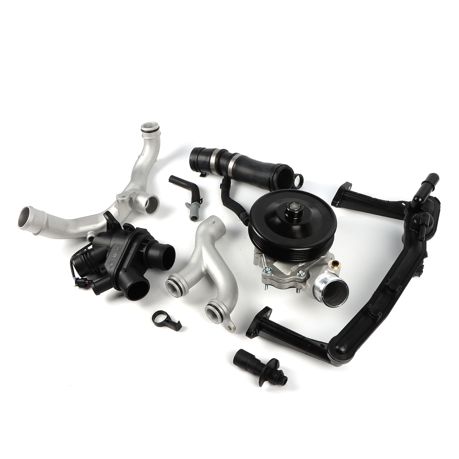 Photo 1 of YDMON AJ813909 Cooling System Replace Kit, Compatible with Jaguar F-Type F-Pace XF Land Rover Range Rover Sport LR4 3.0L V6 5.0L V8 2010-2020, Replace Part with Water Pump LR090630 AJ813917 LR069809