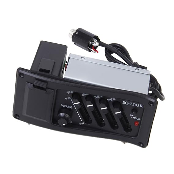 Komplett-Set EQ Pre-Amp und Tonabnehmer für Akustik-Gitarre 7545R