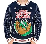 Men's Christmas Vacation Save The Neck For Me Ugly Sweater (Blue)