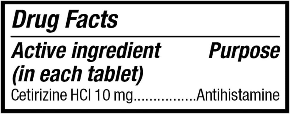  Basic Care All Day Allergy, Cetirizine Hydrochloride Tablets, 10 mg, Antihistamine, 90 Count: Health & Personal Care