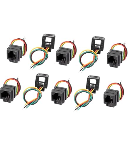 Produktbild von Sarini 5x RJ11 Keystone-Modul Mit Schraubanschluss – CAT3, 6P4C, ABS-Gehäuse – Für Wand- & Verteilertafeln