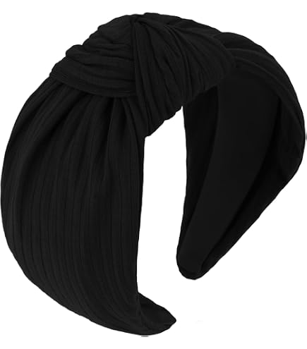 Headband | Knotted Black & Cream Fashion | Chic Woven Hair Accessory - NEW 61n7vGibi6L._AC_UF350,  main image 4