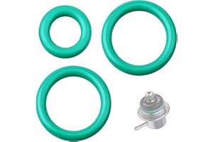 APOBELOR Upgraded 17113552 Fuel Injection Rail Fluorine O-Ring Kit Fuel Rail kit, Compatible with 1999-2007 Chevrolet, GMC, Pontiac, Oldsmobile Prevent Fuel Leaks (3 O-Rings)
