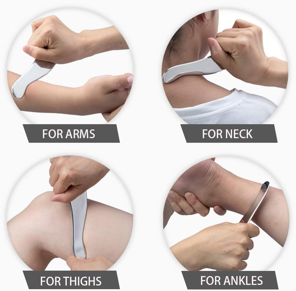 Allshow Gua Sha Tools, Stainless Steel Scraping Massage Tool, IASTM Tools, Myofascial Scraping Tools To Physical Therapy, Scar Tissue and Soft Tissue: Health & Personal Care
