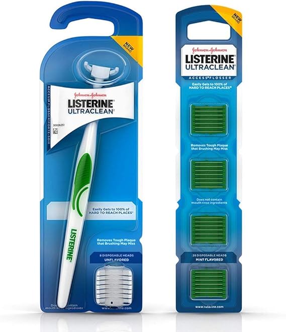 Listerine ULTRACLEAN Access Flosser with 36 Refills, Mint Flavored