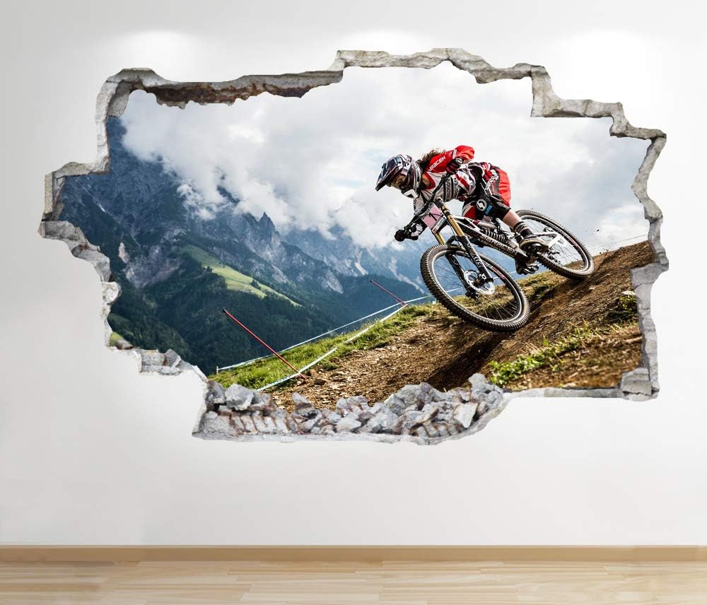 1stop Graphics Shop Vtt Autocollant Mural 3d Look Chambre D Enfant Extreme Cascade Autocollant Mural Z677 Large 70 Cm X 111 Cm Amazon Fr Cuisine Maison