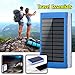Eachbid Solar Charger Battery Portable 20000mAh Solar Battery Charger Rain-Resistant Shockproof, Dual USB output Solar Powered Phone Charger for iPhone, iPod, iPad, Samsung, HTC, GPS Camera Blue