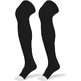 SUNYIWJIE High Baseball Football Socks Multiple Sizes Over the Knee Baseball Socks Extra Long Soccer Sock for Boys Men