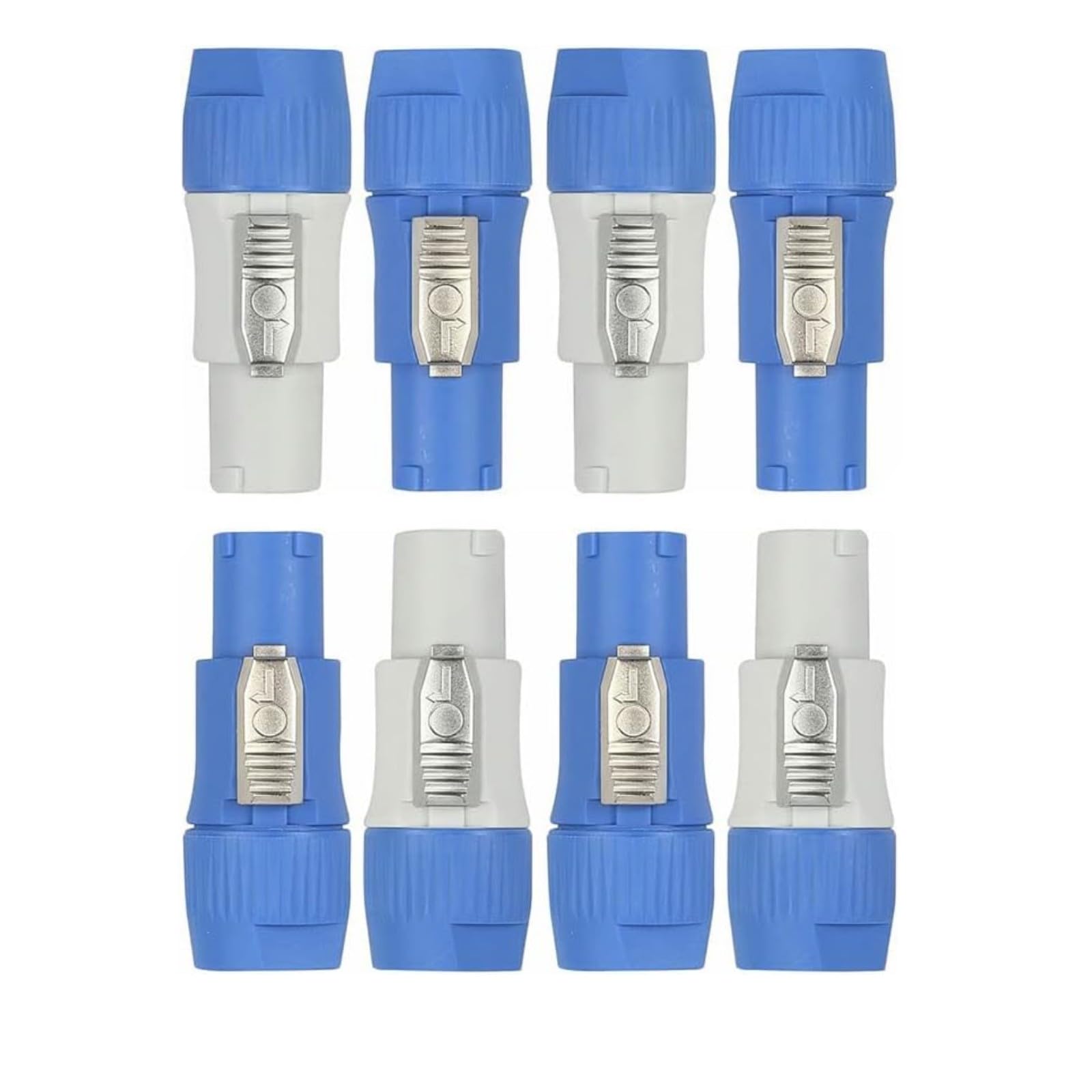 8Pcs Powercon Connector 3 XLR AC Audio Stage Circular Connector Plug 3 Pins Compatible with Neutrik Powercon NAC3FCA/NAC3FCB/NAC3MA-1/NAC3MPB-1