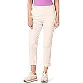 Amazon Essentials Women's High-Rise Regular-Fit Ankle-Length Tapered-Leg Khaki Pant