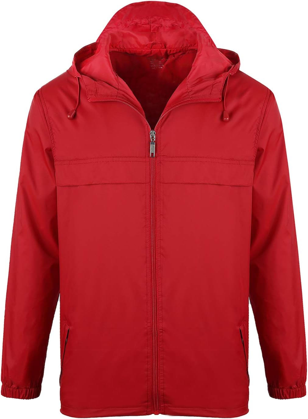 Men's Waterproof Hooded Rain Jacket, Lightweight Packable Raincoat for Outdoor, Camping, Travel