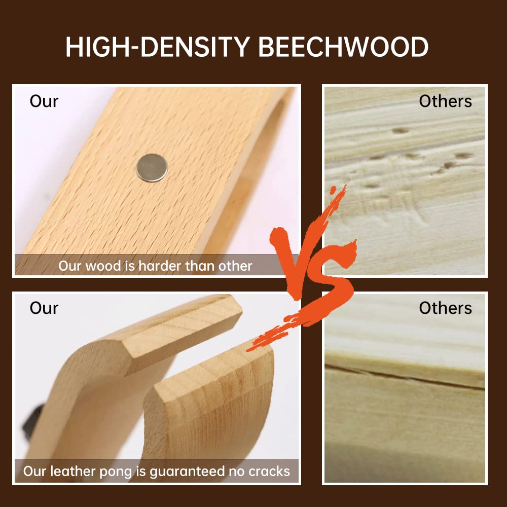 Stitch Pony,FASTTOBUY Beech Wood Foldable Leather-Pony Table Desktop Stitching Pony Horse Clamp,Leather Sewing Pony Horse Clamp for DIY Hand Stitching Leather Clamping