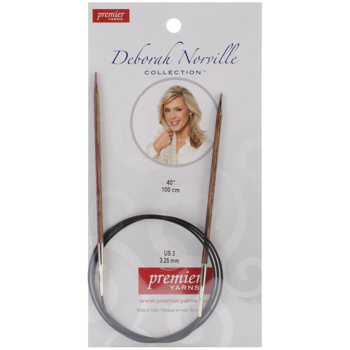 Premier Yarns Deborah Norville Fixed Circular Knitting Needles, Size 3/3.25 mm