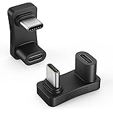 MoKo 180 Degree Angle USB C Adapter 2Pack, U Shape USB-C Adapter with PD 100W/10Gbps, Type-C 180 Angle Extender for Steam Dec