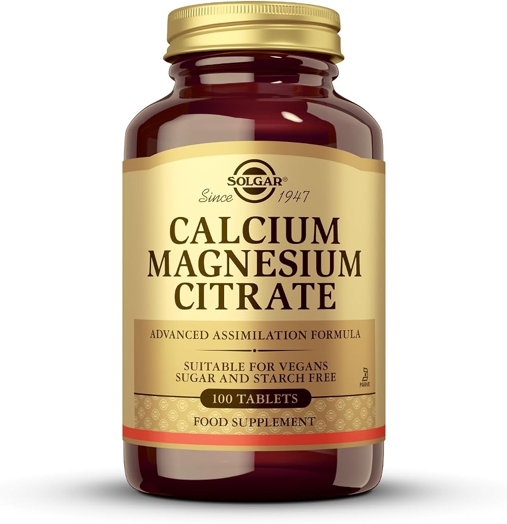 Solgar Calcium Magnesium Citrate Tablets 100 CT Vegan Highly Absorbable