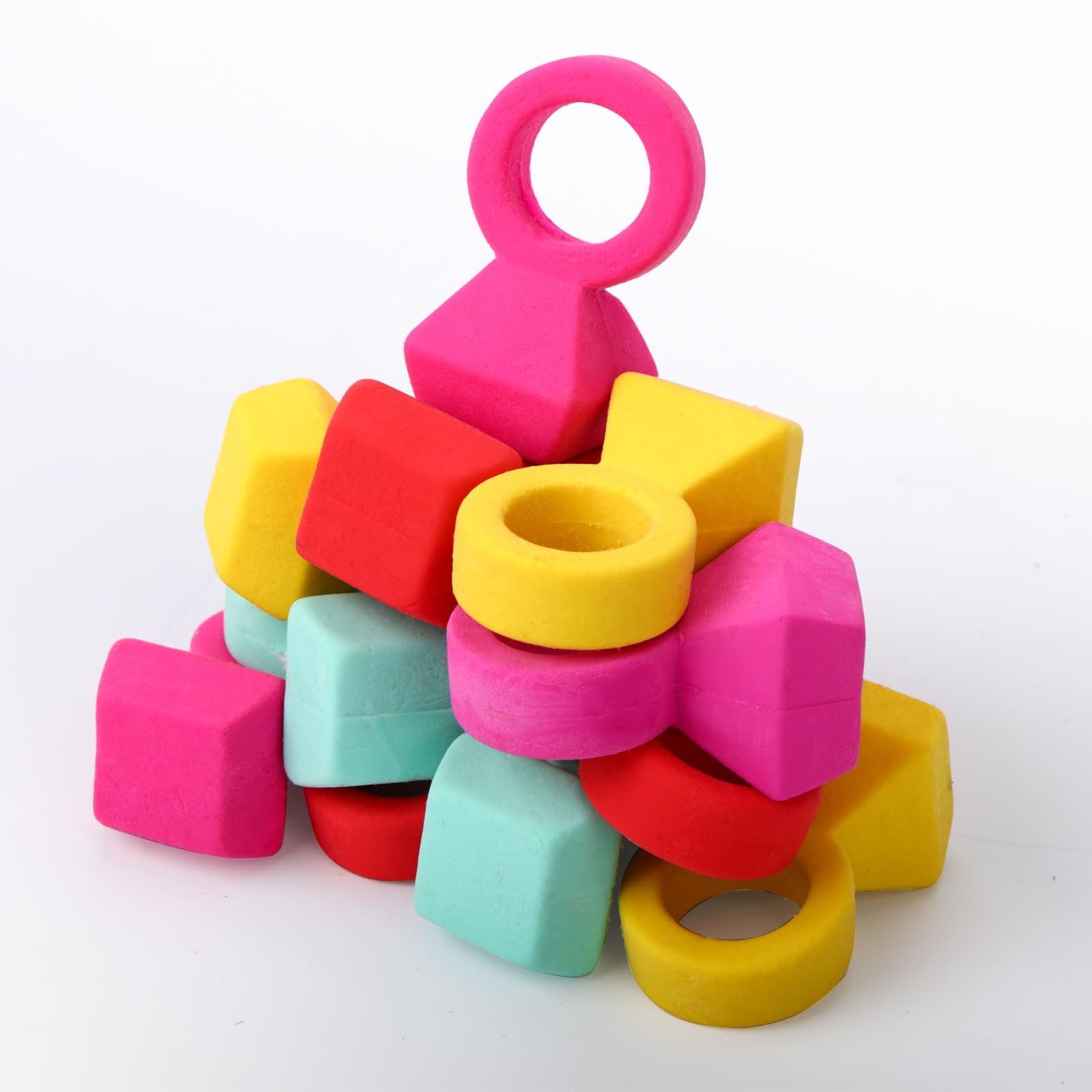 Photo 1 of 16 Pcs Eraser?Ring Erasers, 4 Assorted Colors, Funny Cute Rubber Erasers, Ring Shaped Pencil Eraser for Teachers, Office Use