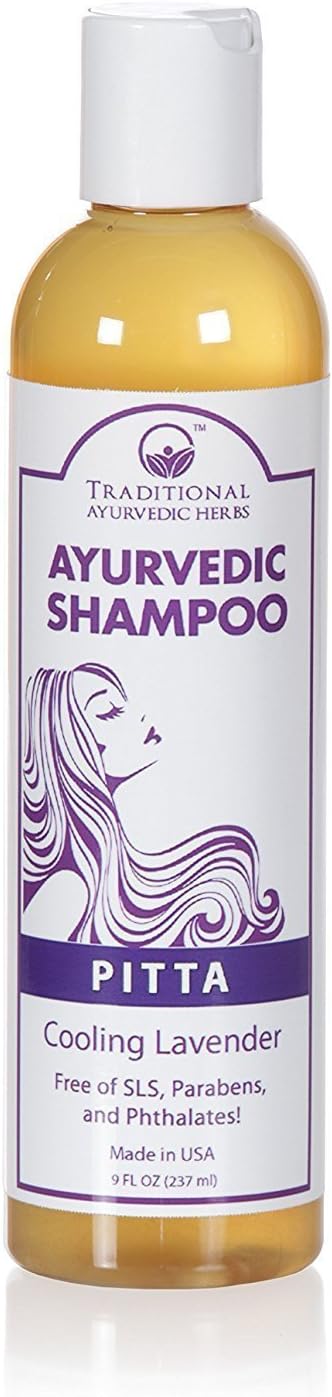 Best Organic Ayurvedic Shampoo - All Natural - Sulfate, SLS, Paraben Free - Ayurvedic Rare Herbs - Made with USDA CERTIFIED ORGANIC Ingredients (Pitta Dosha (lavender))