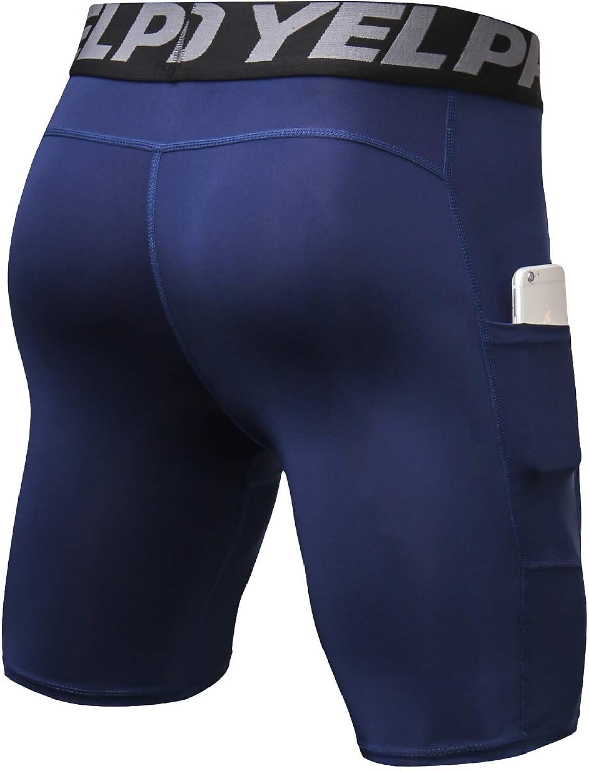 WRAGCFM Men's Athletic Compression Shorts with Pockets Spandex Running Workout Active Underwear: Clothing