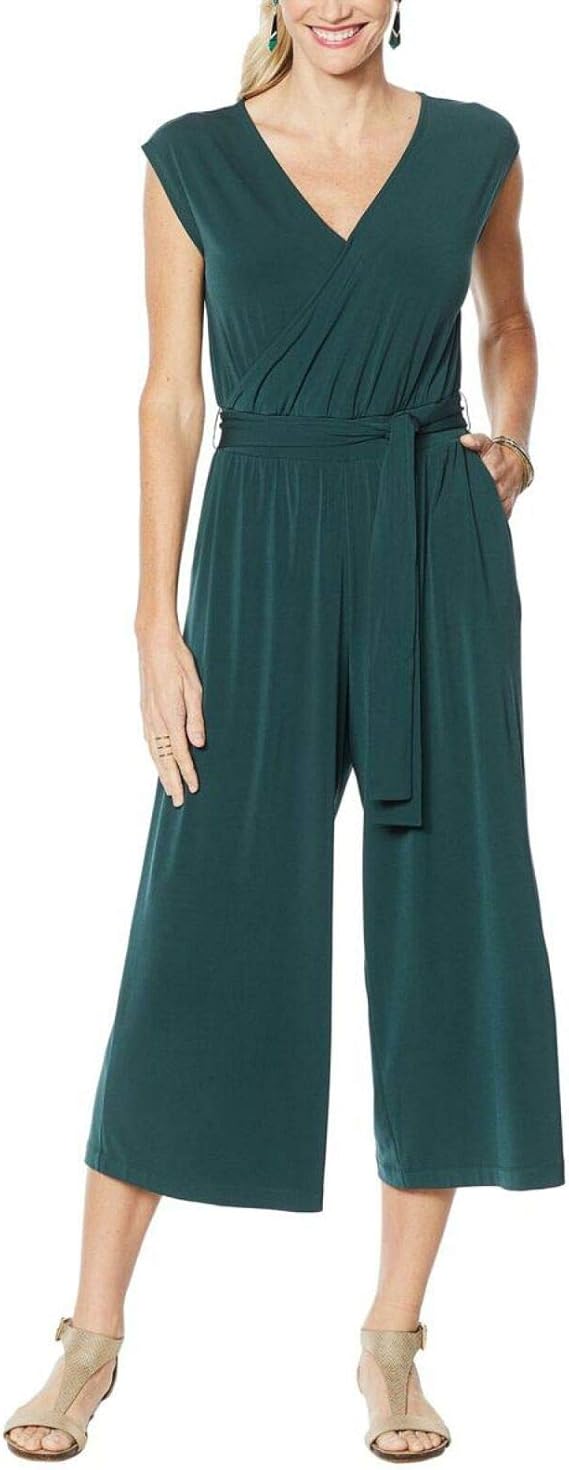 G by Giuliana Women's Petite Cropped Knit Jumpsuit. 695571