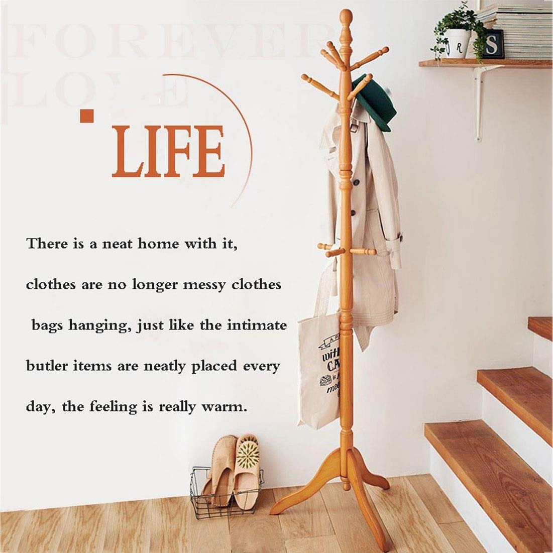 Perchero para pasillo estrecho | Percheros de pared, percheros de pie...