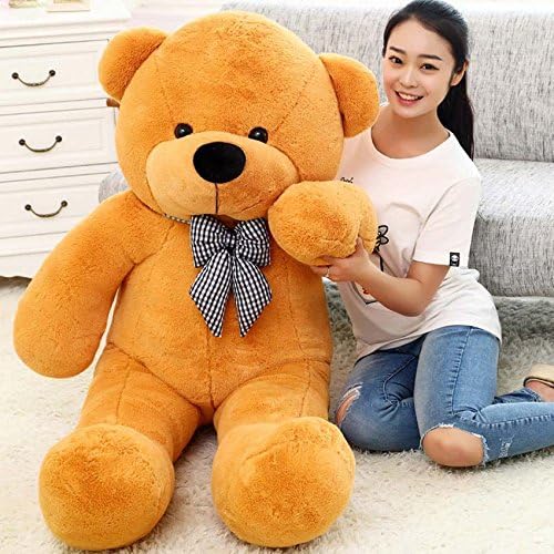 GIANT 80CM BIG CUTE PLUSH TEDDY BEAR HUGE light brown SOFT 100% COTTON TOY