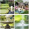Solar-Fountain-PumpFloating-Outdoor-FountainFree-Standing-1W-Bird-Bath-Fountain-Pump-for-Garden-and-Patio-Solar-Panel-Kit-Water-Pump Solar Fountain Pump,Floating Outdoor Fountain,Free Standing 1W Bird Bath Fountain Pump for Garden and Patio, Solar Panel…