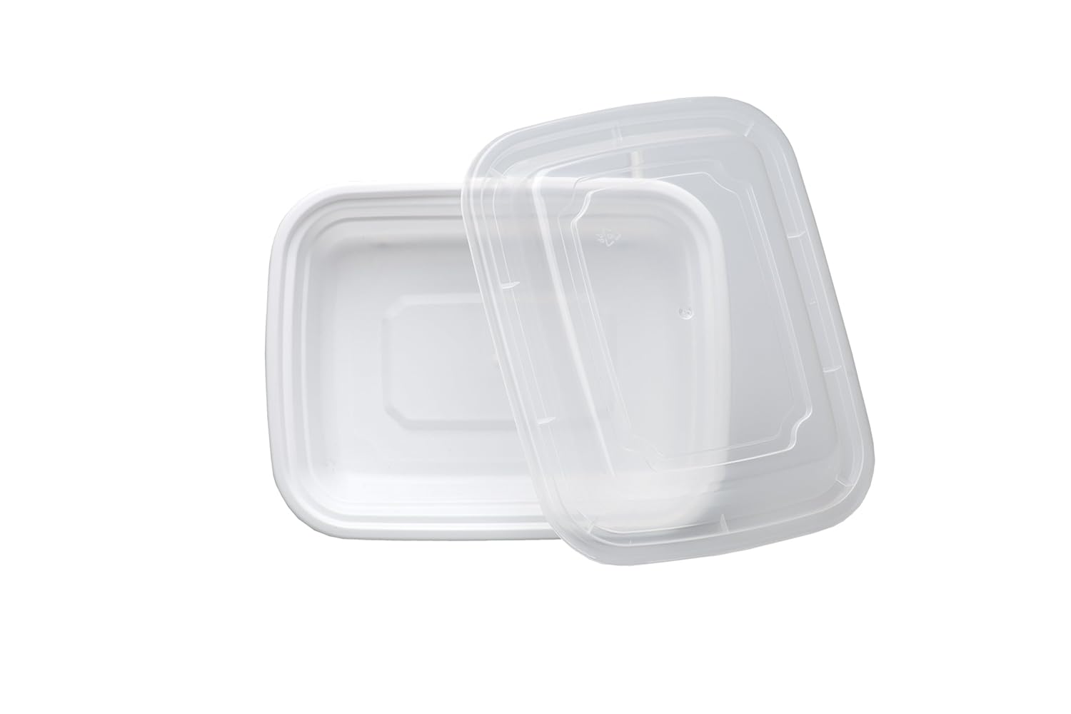 Safepro 12 oz. Color blanco rectangular para microondas recipiente ...