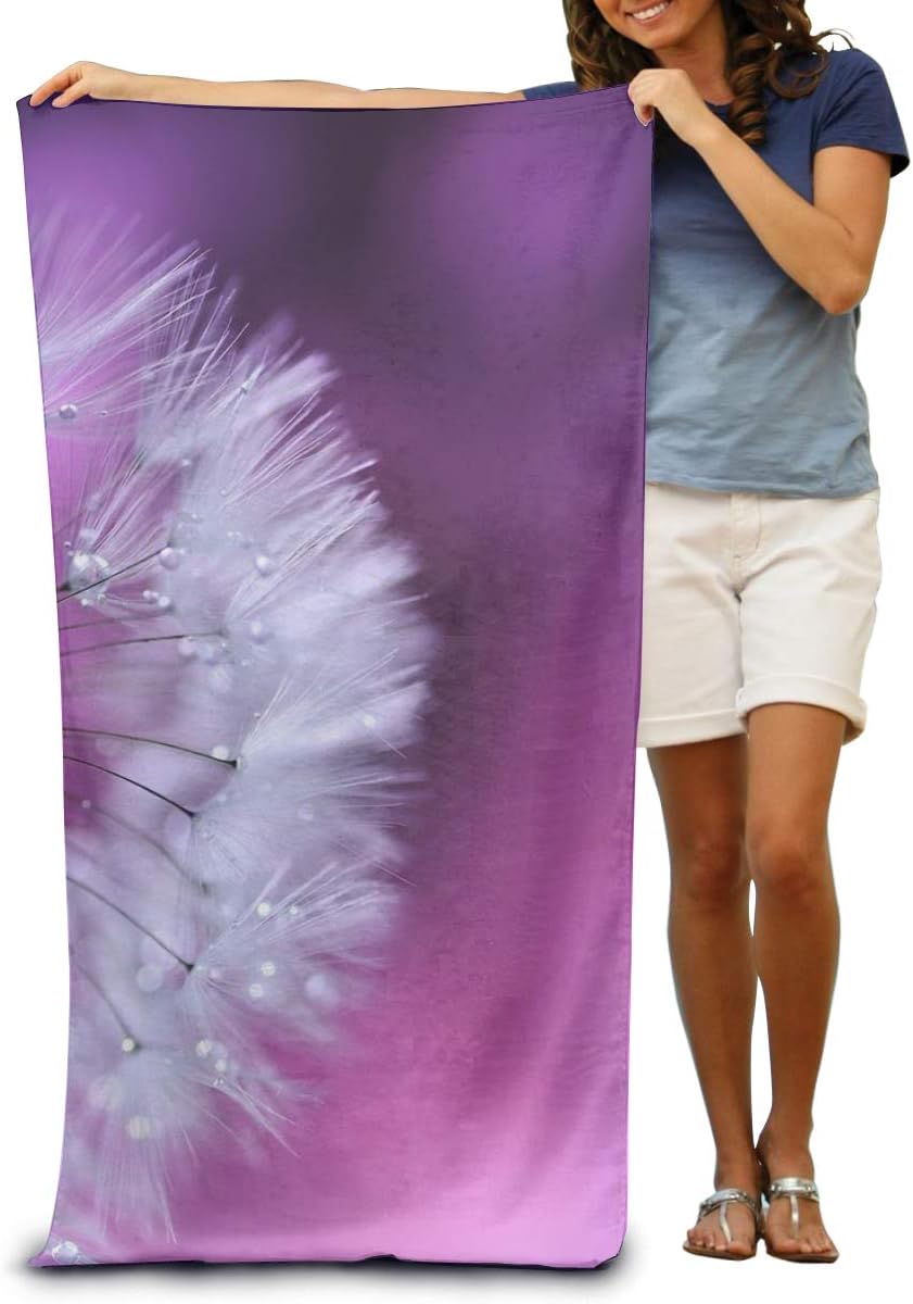 JOEKAORY Beach Towels Large Pretty Dandelion Printed Bath Towels One Size Quick-Dry Bathroom Towels Absorbent Wrap Towel for Bathroom