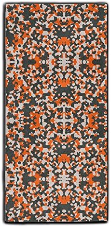 Camouflage Pattern Orange Super Absorbent Microfiber Hair Towel Sports Towel Gym Towel Fast Drying