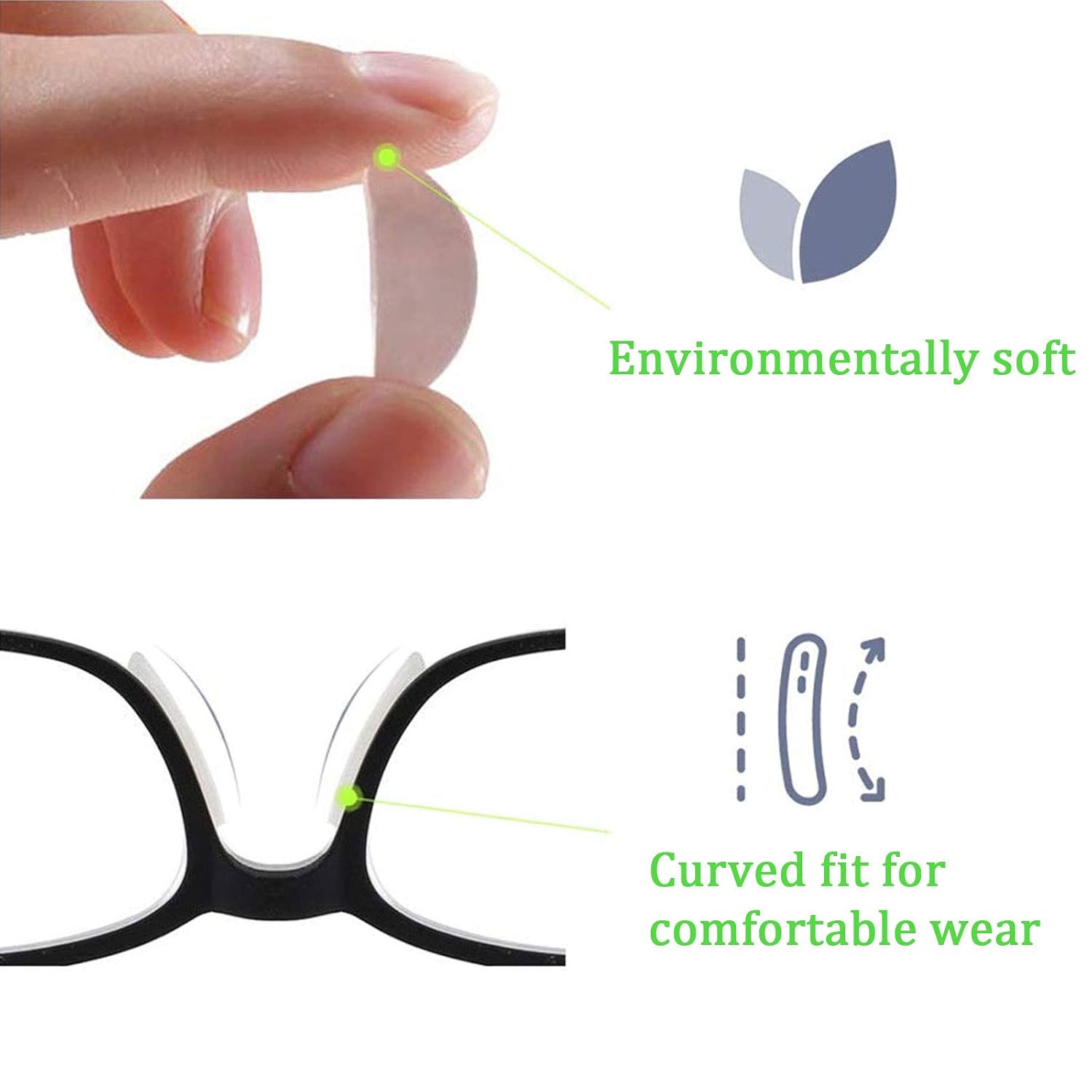 Occhiali di protezione 1,5 m 20 Paia Cuscinetti per Occhiali In Silicone  Antiscivolo Naselli per Occhiali Naselli Morbidi Naselli Adesivi Cuscinetti  per Il Naso Cuscinetti per Occhiali per Occhiali da Sole urban-earth.co.uk