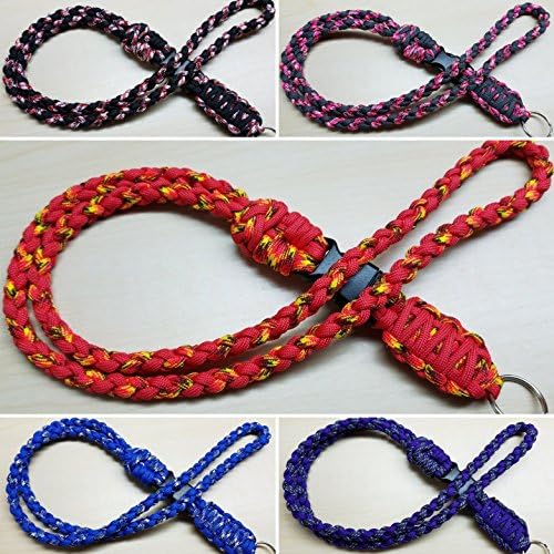 ID badge paracord lanyard with buckle &amp; keyring - name tag - keychain - USA Handmade