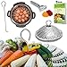 Kitchen Deluxe Veggie Steamer Basket - Large - Fits Instant Pot Pressure Cooker 3, 5, 6 Qt & 8 Quart - 100% Stainless Steel - Accessories Include Safety Tool + Julienne Peeler + eBook - For Instapot
