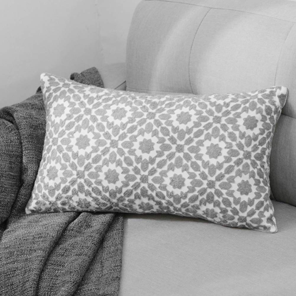 TEWENE Oblong Cushion Cover, 12x20 Inch / 30x50cm Antifading Cotton