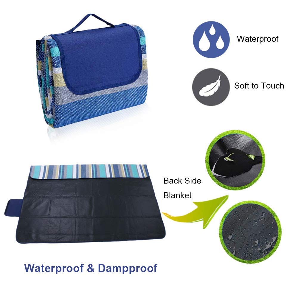 Kevinlucky Outdoor & Picnic Blanket Waterproof Extra Large 78\