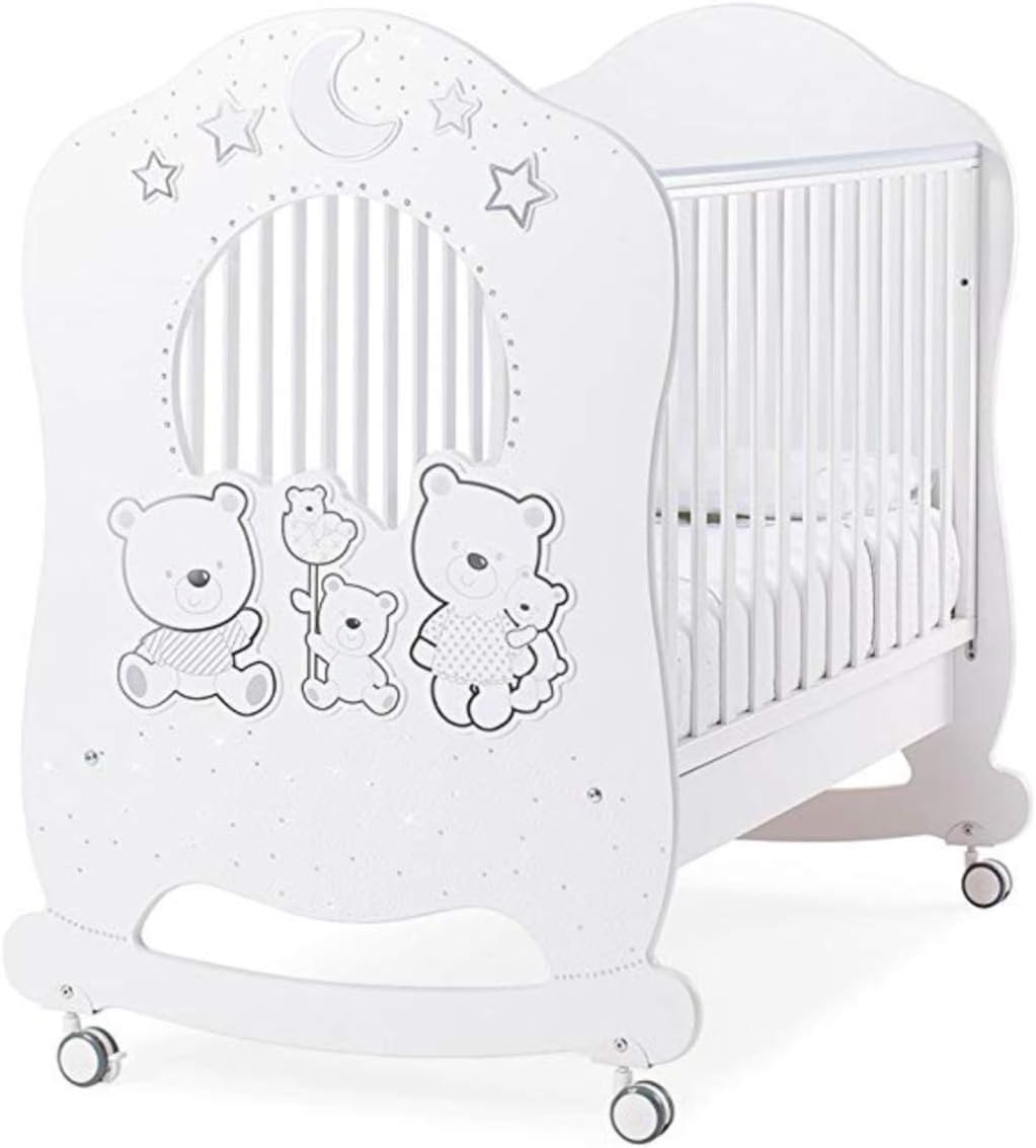 Italbaby Happy Family Oblo Cot, White, Multi-Color, One Size