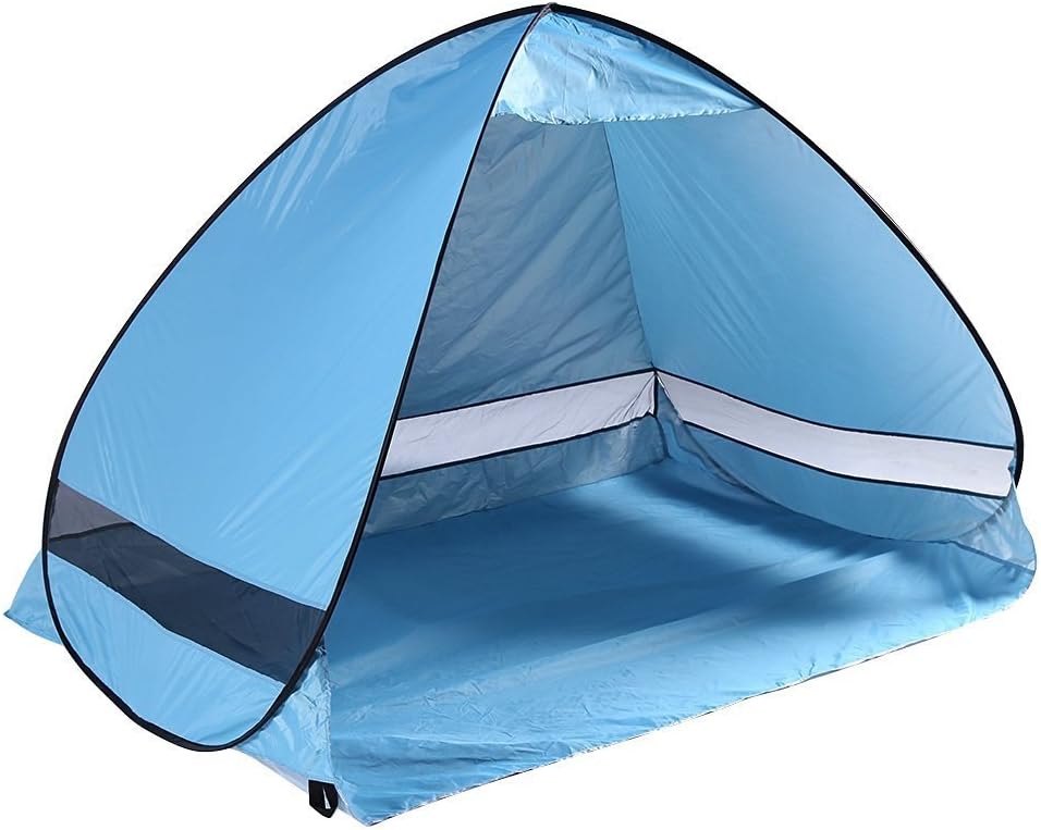Always Outdoors Pop Up Cabana Beach Tent Baby Sun Shelter, Ocean Blue