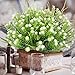 HOGADO Artificial Plants, 4pcs Faux Baby's Breath Fake Gypsophila Shrubs Simulation Greenery Bushes Wedding Centerpieces Table Floral Arrangement Bouquet Filler White